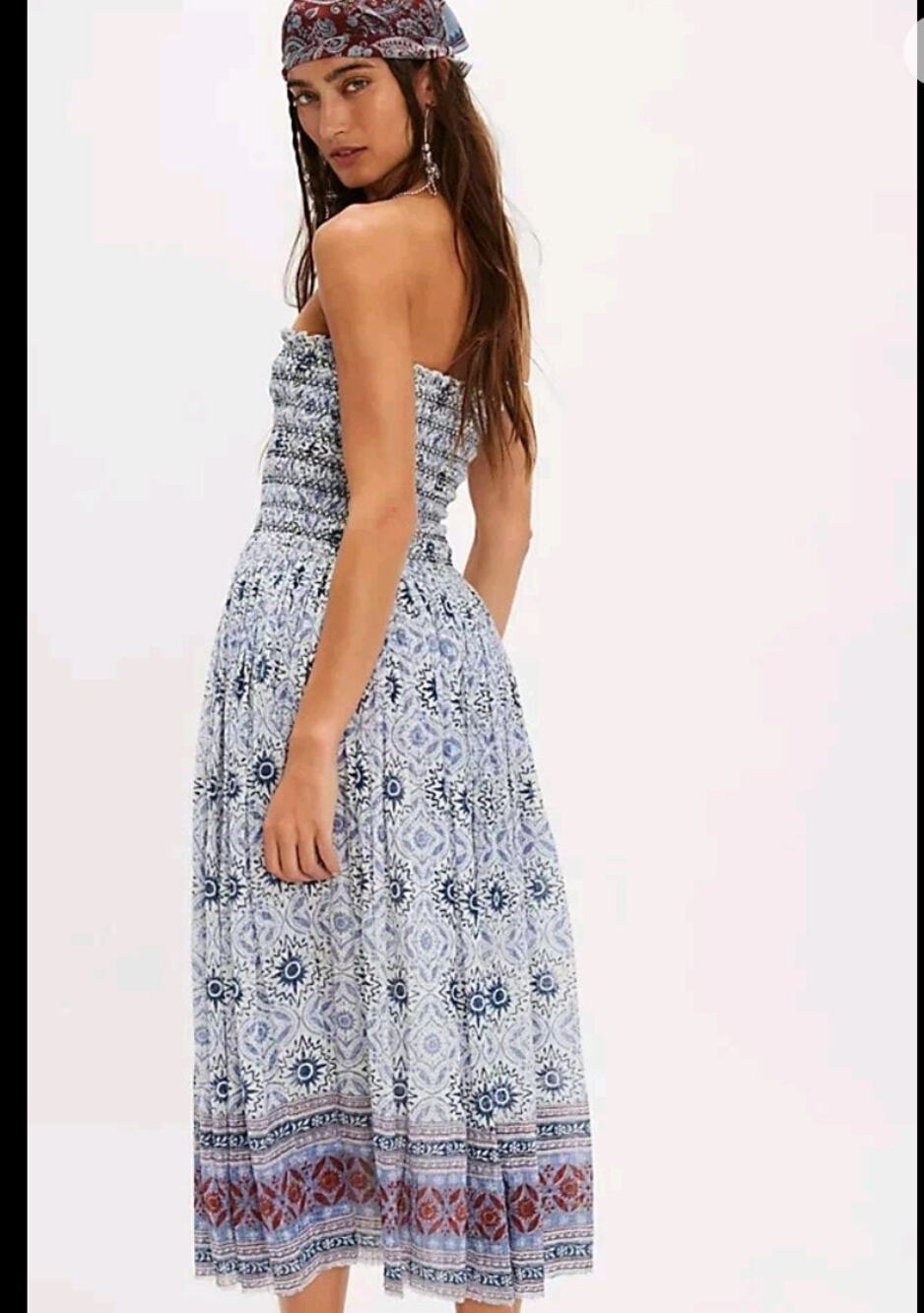 Free People Ravenna Printed Convertible Maxi Skirt Dress Size XS Boho Festival